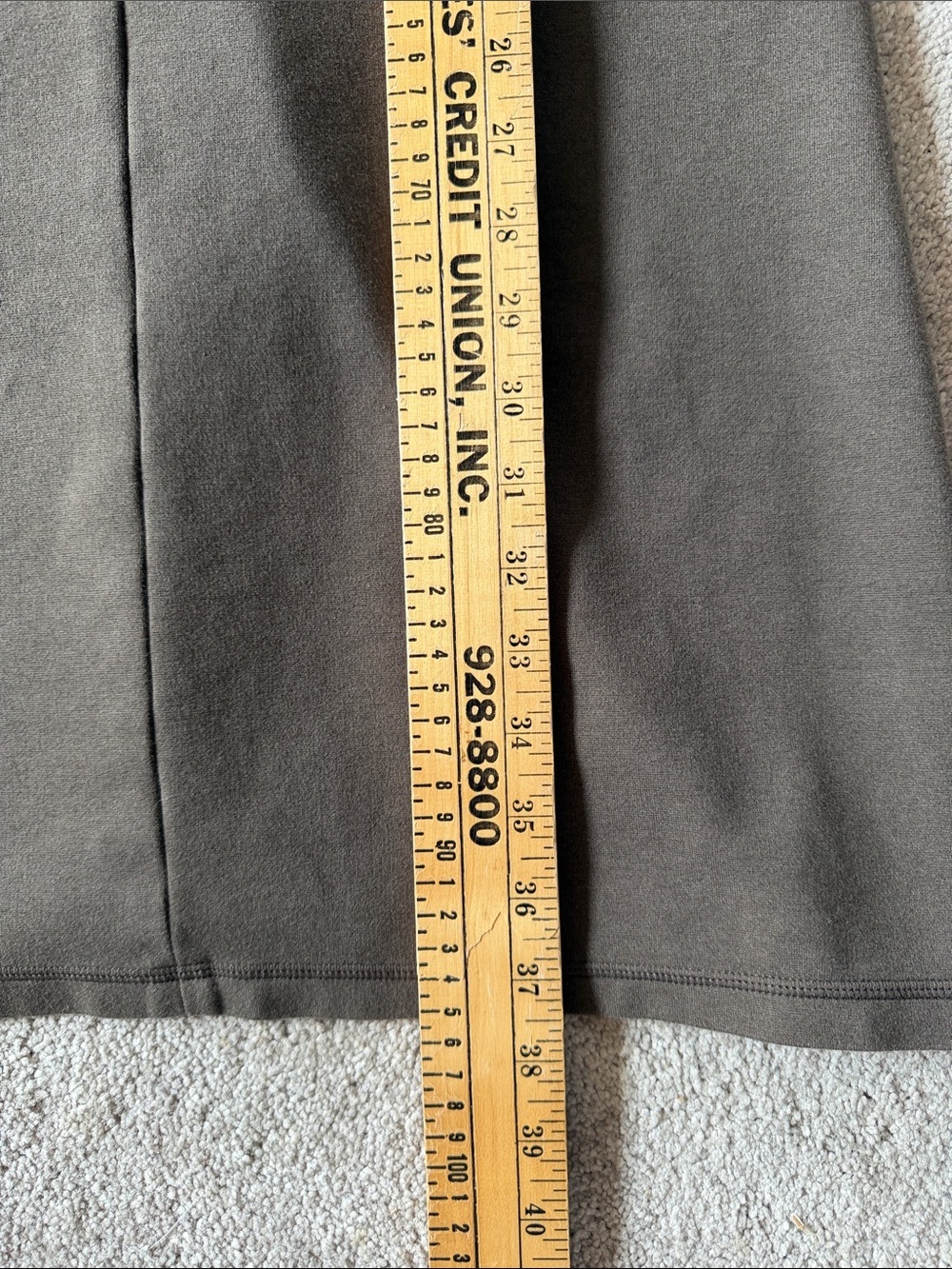 Athleta Celebration Athletic Ponte Knit Zipper Dress Size Medium Olive Brown - Picture 7 of 9